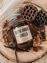Warm Amber & Vanilla Cabin Soy Candle | Cozy Night Aroma