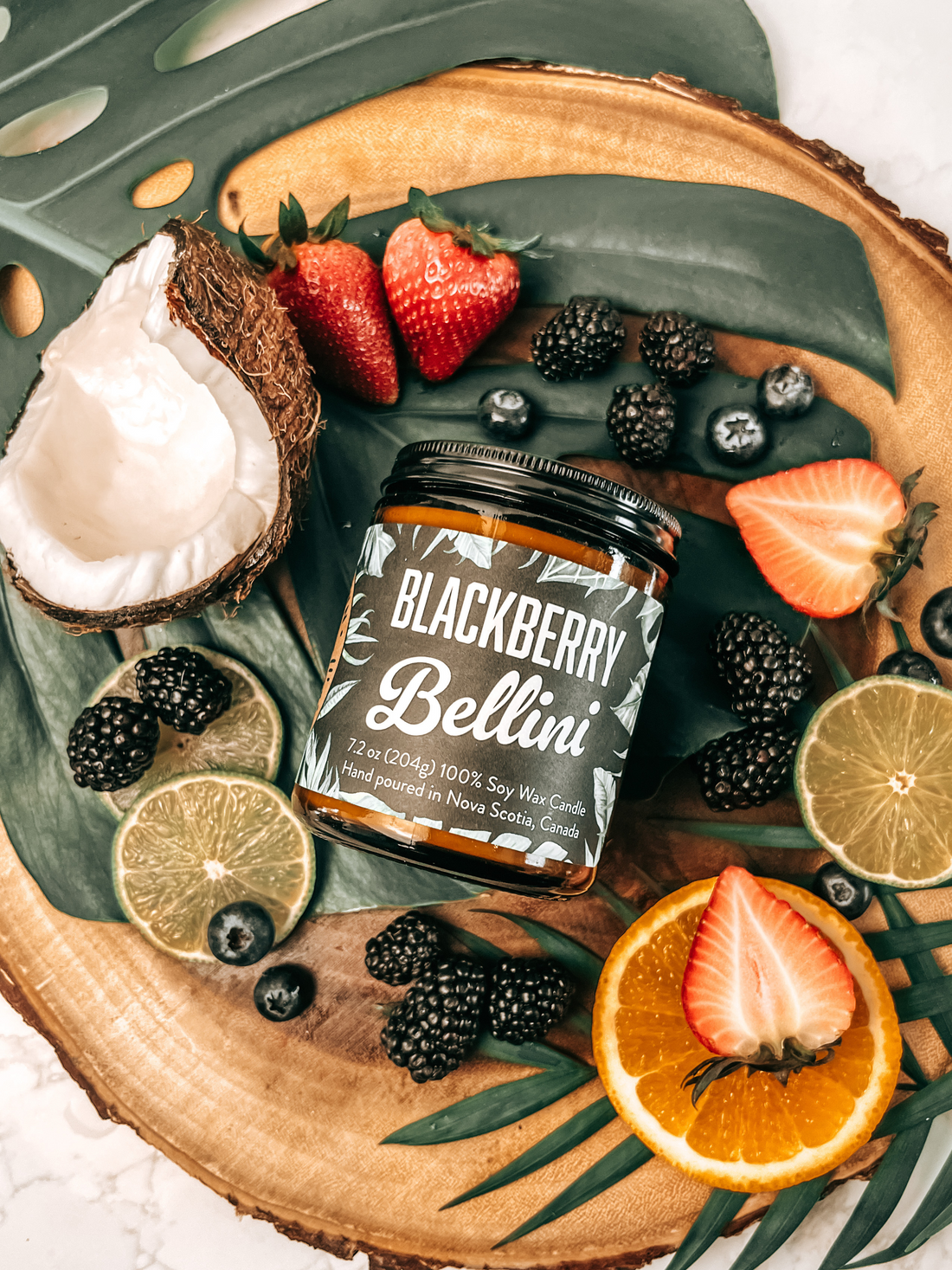 Blackberry Bellini Summer Soy Candle | Effervescent Berry