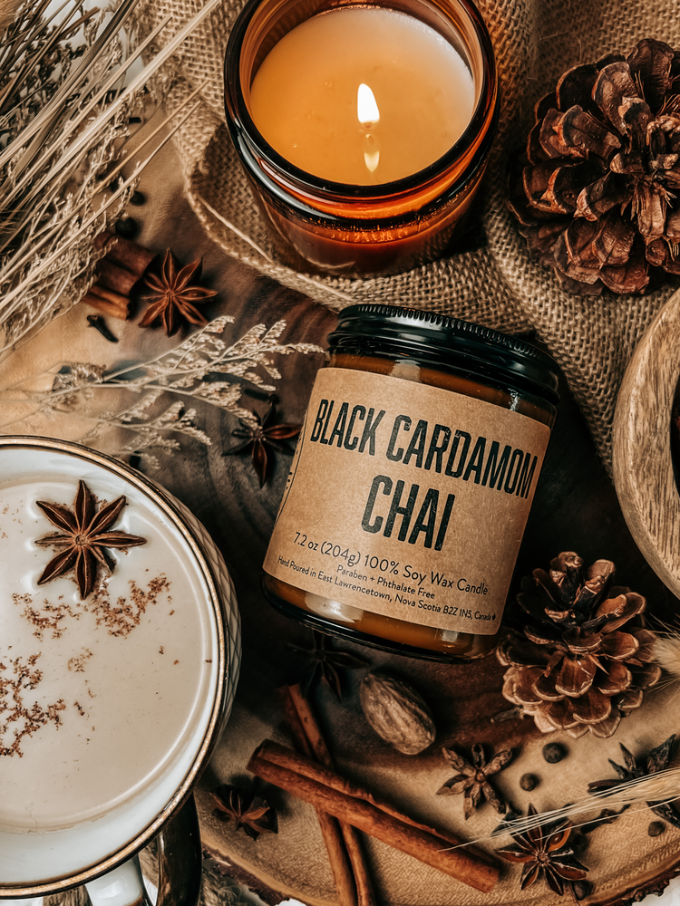 Black Cardamom Chai Coastal Soy Candle | Spiced Tea Aroma