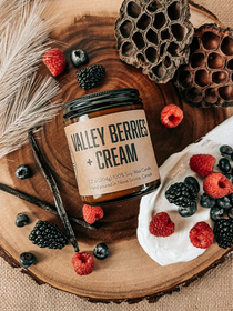Valley Berries & Cream Soy Candle | Floral Fruit Medley